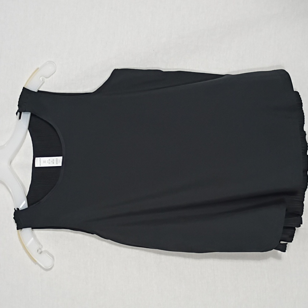 NWT Marika Black Manny Pleated Tank Womens Small Athleisure Summer